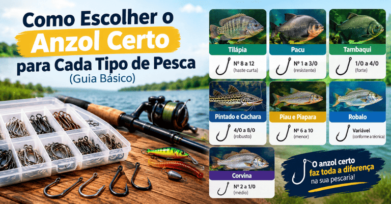 Tipo de Anzol para Cada Peixe